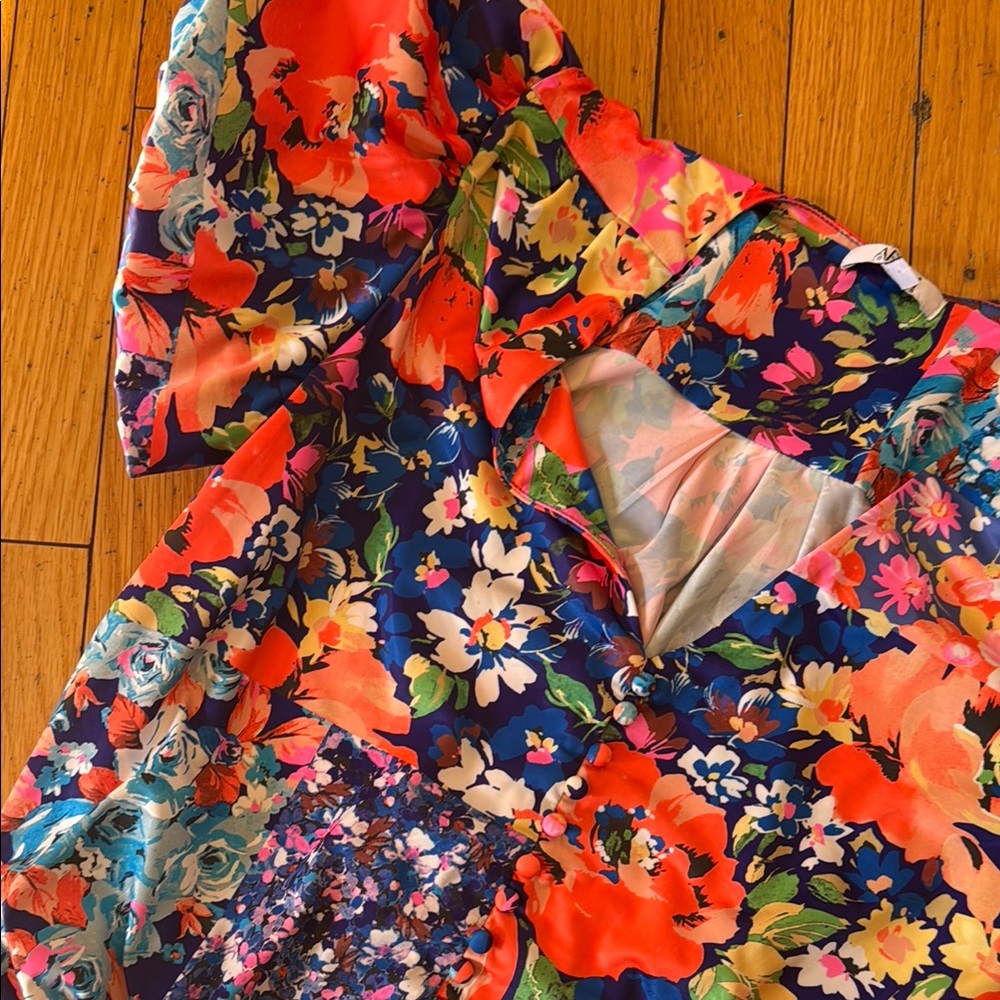 AFRM Floral Multicolor Bodysuit | Size M